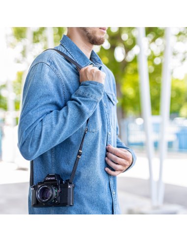 Pasek do aparatu B+W Camera Strap Black Leather...