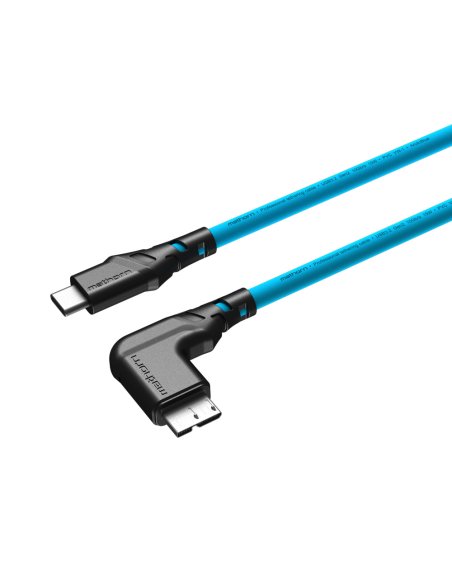 Mathorn tethering cable MTC-531 5m 10Gbps USB C - MicroB 90° ArcticBlue