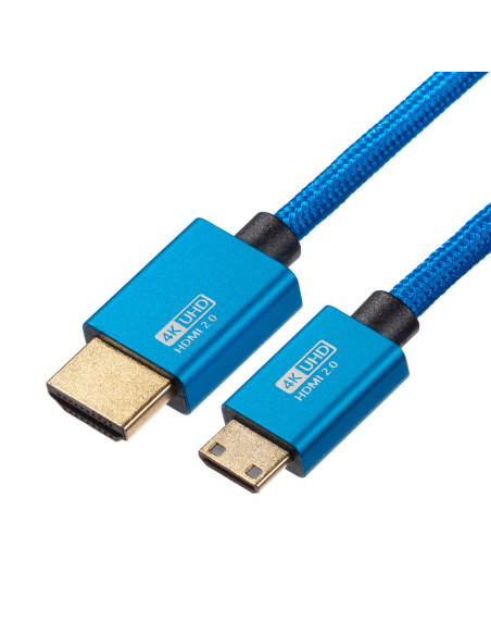 Kabel wideo Mathorn MVC-40AC HDMI - HDMI Mini C 2.0 4K 60Hz 18Gbps 40cm