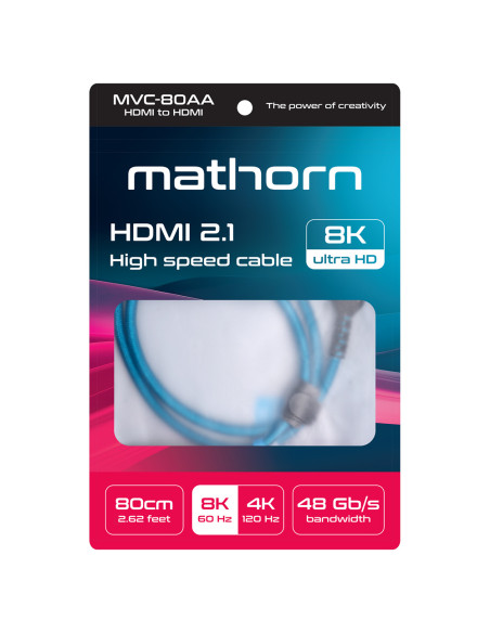Mathorn video cable MVC-80AA HDMI - HDMI 2.1 8K 60Hz 48Gbps 80cm