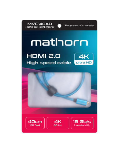 Kabel wideo Mathorn MVC-40AD HDMI - HDMI 2.0 4K...