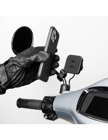 Peak Design Mobile Motorcycle Mount Mirror Mount Charging Black - Uchwyt Motocyklowy Do Telefonu Na Lusterko Z Ładowaniem