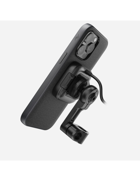 Peak Design Mobile Motorcycle Mount Mirror Mount Charging Black - Uchwyt Motocyklowy Do Telefonu Na Lusterko Z Ładowaniem