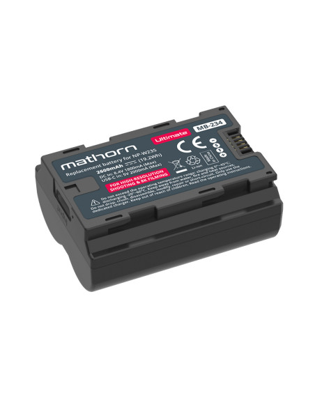 Mathorn battery MB-234 2600mAh Ultimate USB-C replacement for NP-W235