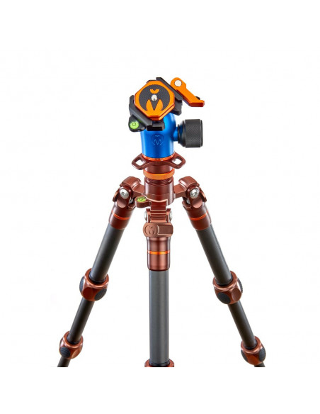 Statyw 3 Legged Thing Leo 2.0 Bronze, włókna węglowe, 5-sekcji, udźwig 30kg, głowica Pro Lever