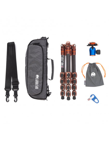 Statyw 3 Legged Thing Leo 2.0 Bronze, włókna węglowe, 5-sekcji, udźwig 30kg, głowica Pro Lever