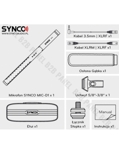 Synco D1 Hyper-cardioid Shotgun Boom Microphone