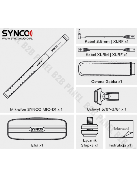 Synco D1 Hyper-cardioid Shotgun Boom Microphone