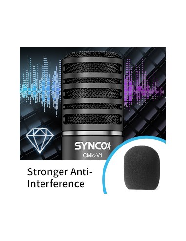 Synco V1 mikrofon USB z odsłuchem - pojemnościowy
