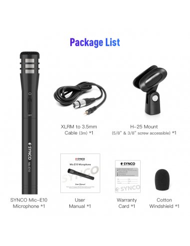 Synco E10 mikrofon - kardioidalny mikrofon...