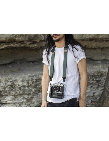 Pasek na szyję lub ramię SLIDE LITE SAGE v3 szarozielony do lekkich aparatów