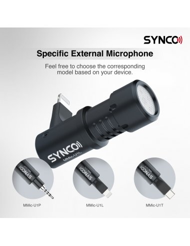 Synco U1L Plug in Microphone for Phone / Tablet...