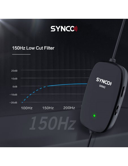 Synco S6M2 lavelier microphone with monitor and LowCut filter