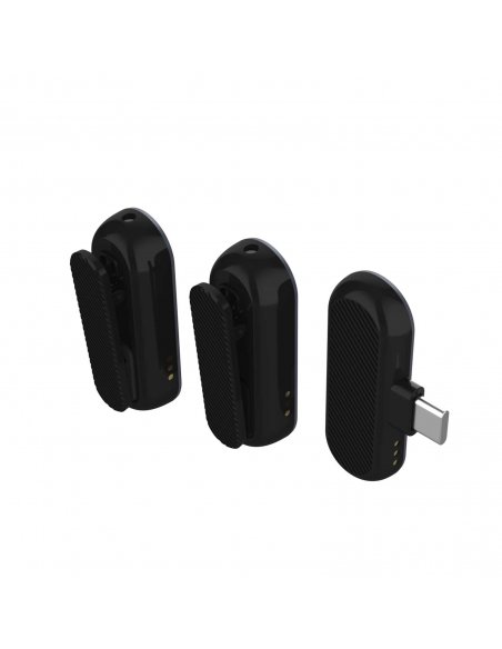 Synco P2T bezprzewodowy system mikrofonowy USB-C, 2 nadajniki, 1 odbiornik, grey-blue