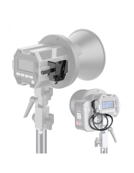 COLBOR V-Mount battery adapter + D-tap to usb-c cable for CL-60, CL-60R, CL-100X lamps