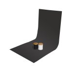 GlareOne PVC Background 60x130cm - black, mirrored