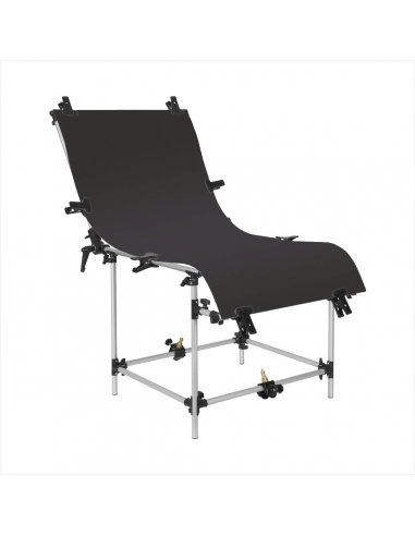 GlareOne PVC Background 60x130cm - black, mirrored