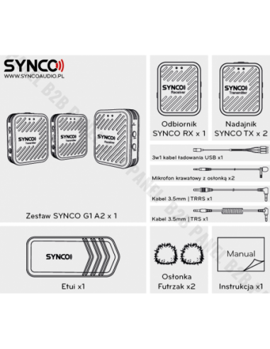 Synco G1 A2 White Wireless Microphone System...