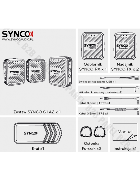 Synco G1 A2 White Wireless Microphone System 2,4 GHz