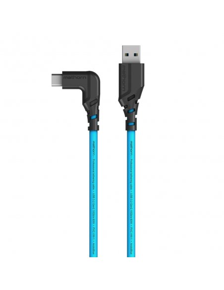 Mathorn tethering cable MTC-501 5m 10Gbps 60W USB A-C90 ArcticBlue