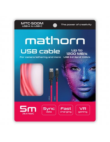 Kabel fotograficzny Mathorn MTC-500M 5m 10Gbps...